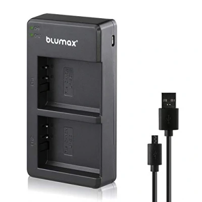 Afbeelding van Blumax LP E10 Mini Dual LCD oplader compatibel met Canon EOS 1300D 1200D 1100D 1500D 2000D 3000D 4000D