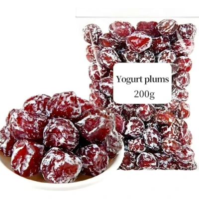 Afbeelding van MKSDDF 200 g Chinese snacks met yoghurt, gekonfijte pruimen, gedroogde zoetzure pruimen snoep, niet GMO vegetarische snoepjes zoete