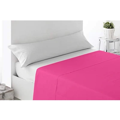 Afbeelding van Miracle Home Verstelbaar bovenlaken, katoen 50% polyester, fuchsia, bed van 150 cm