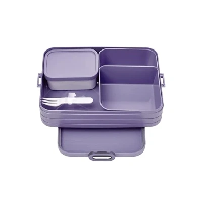 Afbeelding van Mepal Grote lunchbox met bentobox, voor 4 boterhammen of 8 sneetjes brood, kleine snacks en restjes, volwassenen,
