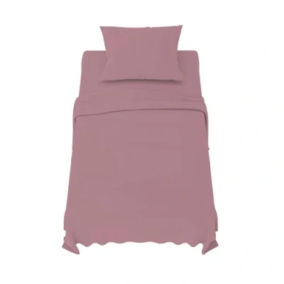Afbeelding van Dreamzie Poligino Beddengoed, 90 x 190 cm, 3 delig, microvezel, hoeslaken bedlaken voor eenpersoonsbed, 70 260 1 kussensloop 50 80 Oeko Tex gecertificeerd, roze