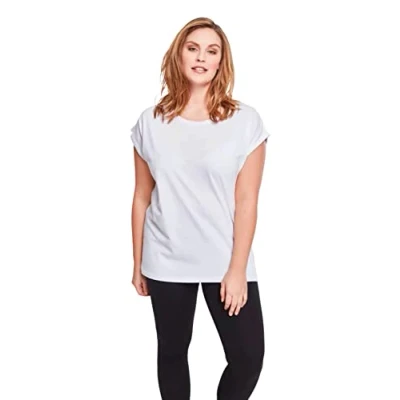 Image de Urban Classics Ladies Extended Shoulder Tee T Shirt (Lot de 1) Femme, Blanc, M
