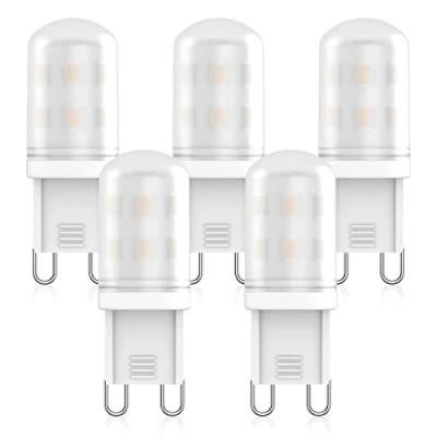 Afbeelding van RuLEDne Ledlampen, G9, 2 W, komt overeen met 20 25 halogeenlamp, G9 warmwit, 2700 K, geen flikkeren, hoek van 360, AC220 240 V, niet dimbaar, ledlamp, 5 stuks
