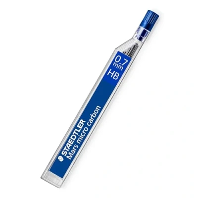 Afbeelding van Staedtler Mars Micro Carbon 250 etui voor 12 vullingen, grafiet, 0,7 mm HB