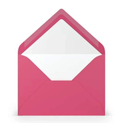 Afbeelding van PAPERADO 150 enveloppen DIN B6 fuchsia geribbeld 100 g/m² zonder venster 17,8 x 12,5 cm met natte sluiting puntige klep