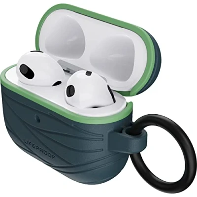 Afbeelding van LifeProof voor Apple AirPods 3rd gen, stijlvolle oorschelp beschermhoes gemaakt van gerecycled plastic uit de oceaan, grijs