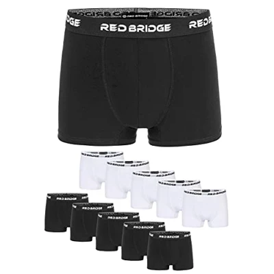 Afbeelding van Boxershorts voor heren, effen, smal, katoen, elastisch, ondergoed, basic, 10 stuks, Zwart/Wit