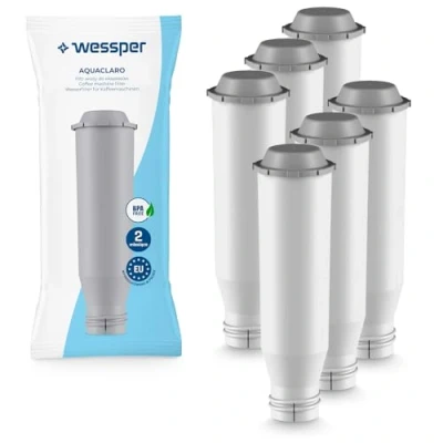 Afbeelding van Waterfilter compatibel met Krups F088, past op vele modellen van Krups, Siemens, Bosch, AEG, Tefal, Neff, Gaggenau, verpakking 6 stuks
