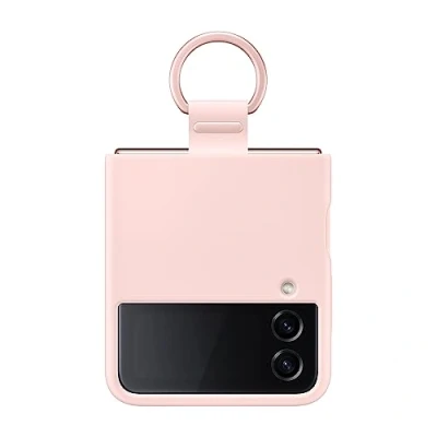 Image de Coque en silicone avec anneau pour Samsung Galaxy Z Flip 4 Rose