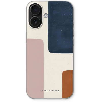 Afbeelding van Case Company® hoesje geschikt voor iPhone 16 Geo #5 Soft Cover Telefoonhoesje Bescherming aan alle Kanten en Schermrand