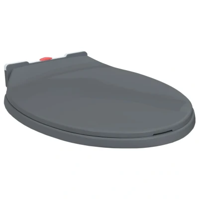 Afbeelding van Toiletbril soft close en quick release ovaal grijs