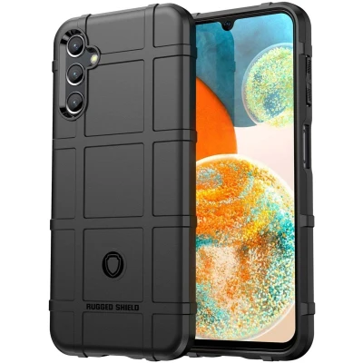 Afbeelding van iMoshion Hoesje Geschikt voor Samsung Galaxy A14 (5G) / (4G) Siliconen Rugged Shield Backcover Zwart
