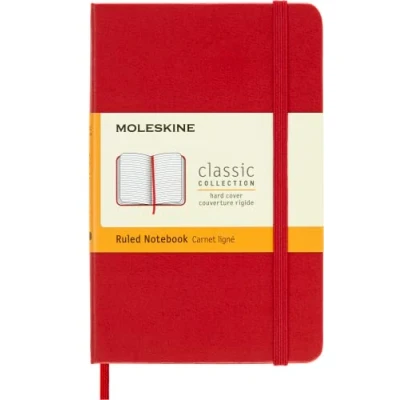 Afbeelding van Moleskine Notitieboek, Ft 9 X 14 Cm, Gelijnd, Harde Cover, 192 Blad, Rood Notitieboek