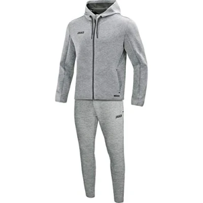 Afbeelding van Joggingpak met kap Premium Basics Grijs gemeleerd / 36