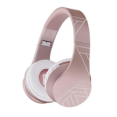 Afbeelding van PowerLocus P1 Bluetooth Koptelefoon Draadloos Over Ear Met Microfoon Inklapbaar incl. Hoes Rose Gold (PL Line Collectie)