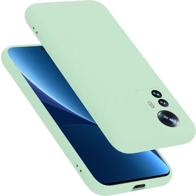 Afbeelding van Cadorabo Hoesje geschikt voor Xiaomi 12 PRO in LIQUID LICHT GROEN Beschermhoes gemaakt van flexibel TPU silicone Case Cover