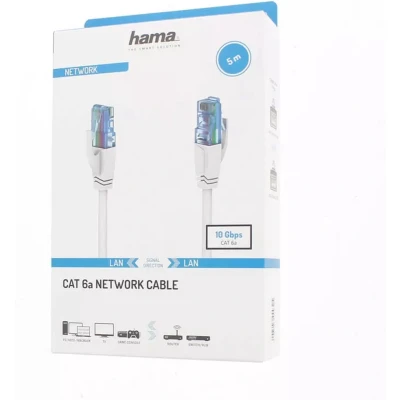 Afbeelding van Hama Netwerkkabel, CAT 6a, 10 Gbit/s, U/UTP, 5,00 m
