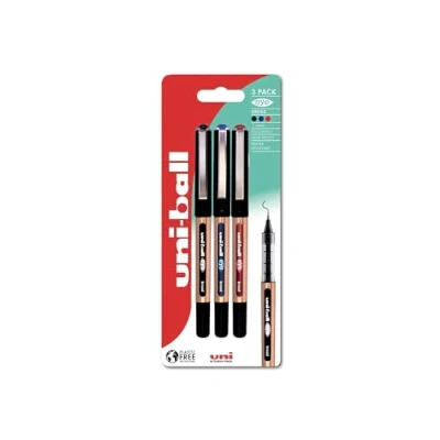 Afbeelding van Eye Broad UB 150 10 rollerbalpen, 3 stuks, in blisterverpakking, zwart/blauw/rood