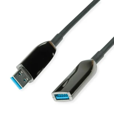 Afbeelding van Roline USB kabel 3.2 Gen1 A bus, stekker 15 m Zwart 12.04.1076