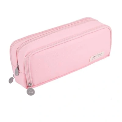 Afbeelding van iSuperb Pennenetui, grote capaciteit, cosmeticatas, potloodhouder, pennenhouder, etui voor potloden, school, kantoor, pen, schrijfwaren (roze)