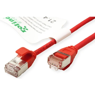 Afbeelding van ROLINE GREEN F/UTP DataCenter Patchkabel Cat.6A (Class EA), LSOH, extra dun, rood, 5 m