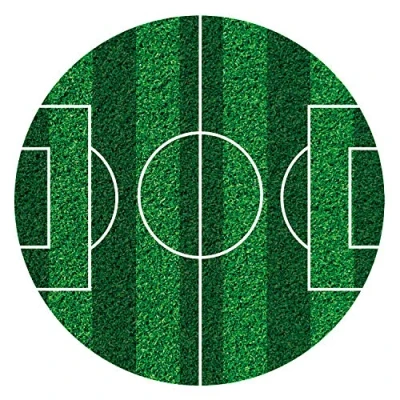 Afbeelding van Dekora Eetbare schijf voor het versieren van taarten in de vorm een voetbalveld, Ø 16 cm