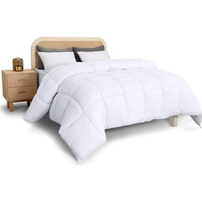 Afbeelding van Utopia Bedding Microvezel dekbed 180 x 200 cm, extra zachte textuur voor comfort het hele jaar door (wit)