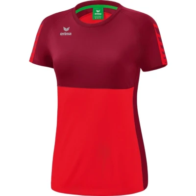Afbeelding van Erima Six Wings T shirt dames rood/bordeaux