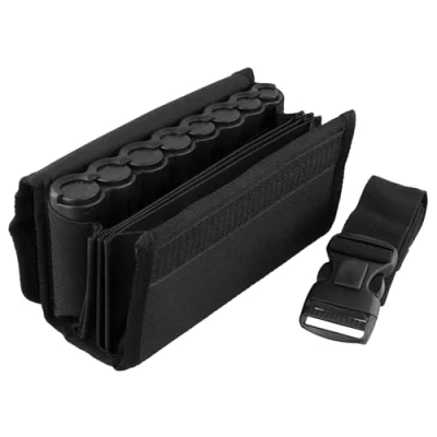 Afbeelding van QWORK® Servertas, serverportemonnee met euro wisselvak en riem, portemonnee, zwart