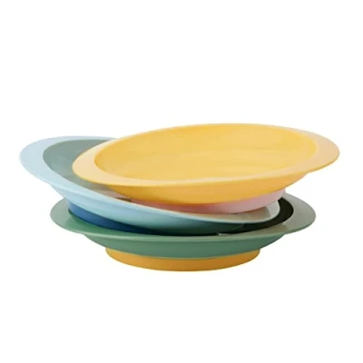 Image de Badabulle Lot de 3 assiettes antidérapantes et incassables, Multicolore, 12 m plus