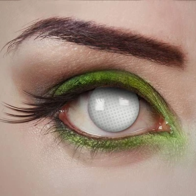 Afbeelding van Blind White Behind Bars Witte lenzen kleurlenzen zonder sterkte Halloween daglenzen gekleurde