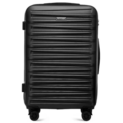 Afbeelding van WITTCHEN Skyspeed Line Harde ABS koffer, reiskoffer, trolley, cijferslot, telescopische handgreep, 4 wielen, zwart., Middelgrote koffer
