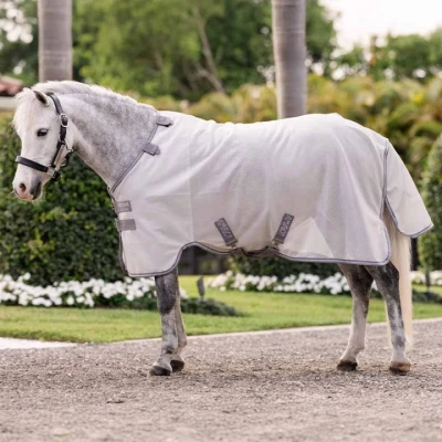 Afbeelding van Horseware Vliegendeke Amigo Bug Rug Pony Zilver/Grijs