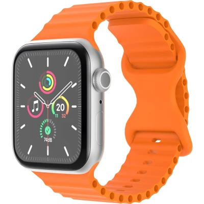 Afbeelding van imoshion Athletic siliconen bandje Geschikt voor Apple Watch 1, 2, 3, 4, 5, 6, 7, 8, 9, 10 (42 mm), SE 38/40/41 mm Oranje One Size