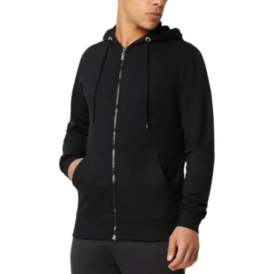 Image de FM London Sweat à Capuche Zippé pour Homme Idéal Vêtements Décontractés et Sportifs Doublure en Polaire Douce