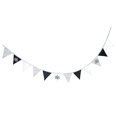 Afbeelding van roba Wimpelketting van stof &quot;Rock Star Baby 3&quot; 12 driehoekige vlaggen lengte 2 m decoratie voor kinderkamer en babykamer