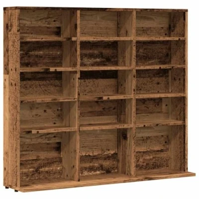 Afbeelding van vidaXL Cd kast 100x23x89,5 cm bewerkt hout oud houtkleurig