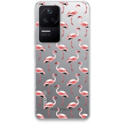 Afbeelding van Case Company® hoesje geschikt voor Xiaomi Poco F4 Flamingo Soft Cover Telefoonhoesje Bescherming aan alle Kanten en Schermrand