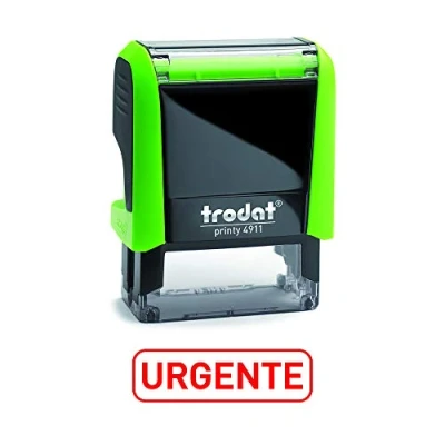 Afbeelding van Trodat 4911 Printy stempel commerciële formule met dringende Spaanse tekst, automatische inkeping, grootte van de tekstplaat 37 x 14 mm, rood