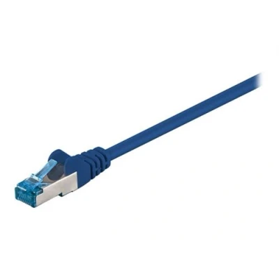 Afbeelding van S/FTP CAT6a 10 Gigabit netwerkkabel / blauw LSZH meter