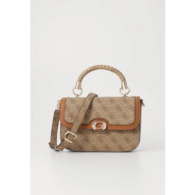 Afbeelding van Guess Orlina LOGO TOP Handle FLAP Handtas, Dames, Maat: One Size, Latte/brown