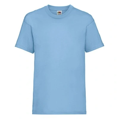Afbeelding van Fruit of the Loom Ss132b T shirt voor jongens, Hemelsblauw, 7 8 jaar