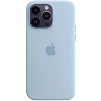 Afbeelding van Apple Hoesje Geschikt voor iPhone 14 Pro Max Siliconen Silicone Backcover MagSafe blauw