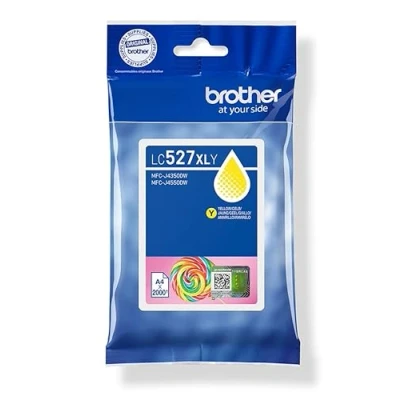Afbeelding van Brother LC527XLY Hoog rendement geel origineel kussenverpakking inktcartridge voor MFC J4350DW, J4550DW