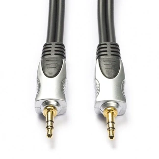 Afbeelding van 3.5 mm jack kabel Nedis 5 meter (Stereo, Verguld, 100% koper)