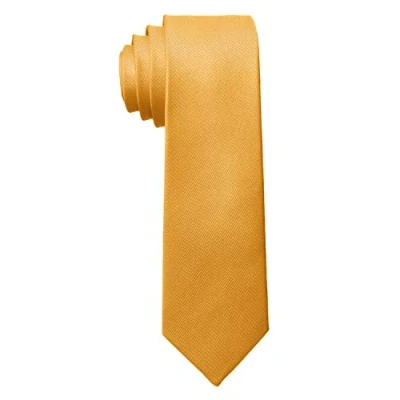 Afbeelding van MASADA Handgemaakte en zorgvuldig behandelde herenstropdas perfect cadeau voor mannen 6 cm breed okergeel, Okergeel
