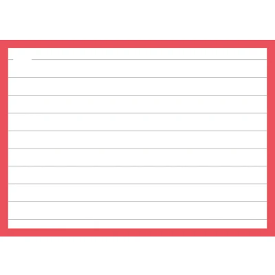 Afbeelding van Flashcards A7 Rood incl. clipring
