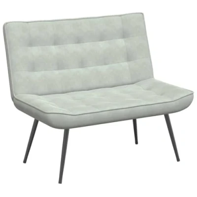 Afbeelding van vidaXL Bankje 110x74x84 cm fluweel lichtgrijs