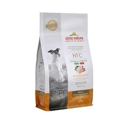 Afbeelding van Almo Nature Hond HFC Adult brokken voor kleine honden Kip, zalm of varkensvlees 1,2 kg Gewicht: 1,2kg