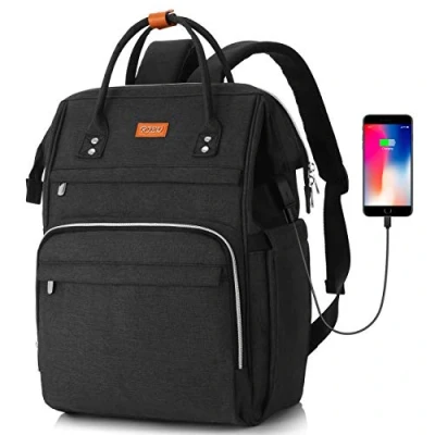 Afbeelding van Laptop Rugzak Dames 15,6 inch,Waterdichte &amp; Anti Diefstal,School Tas voor Meisjes Tienermeisjes,Vrouwen Rugtas Reizen,Werk,Universiteit,Zwart